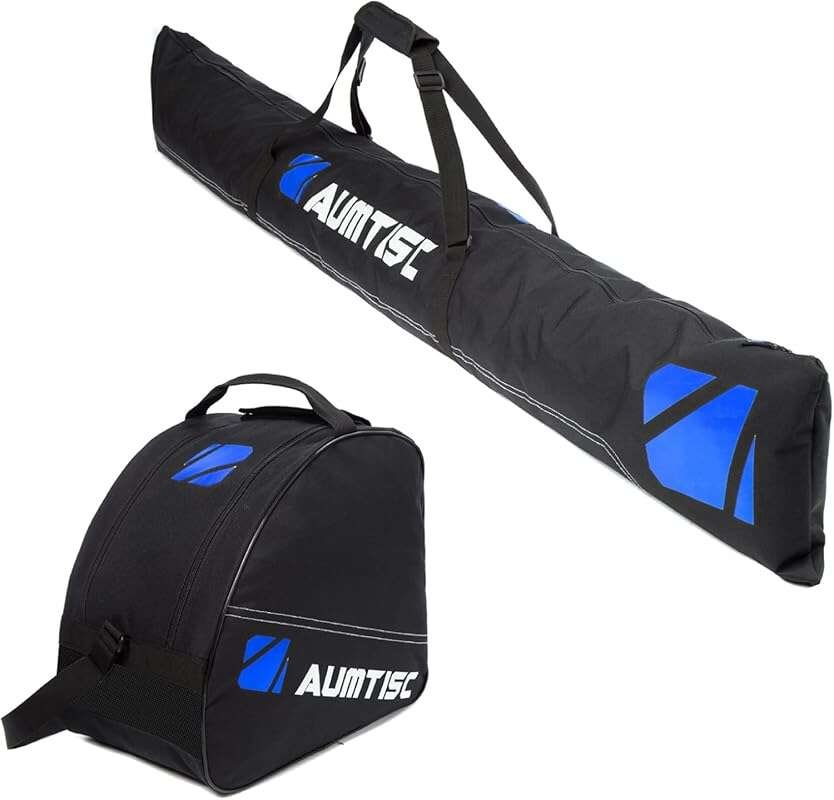 AUMTISC Ski and Boot Bag Combo, Durable Two-Piece Design for Easy Travel