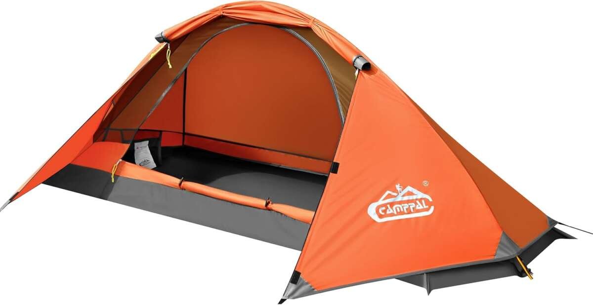Camppal 1 Person 4-Season Waterproof and Windproof Camping Tent for Hi