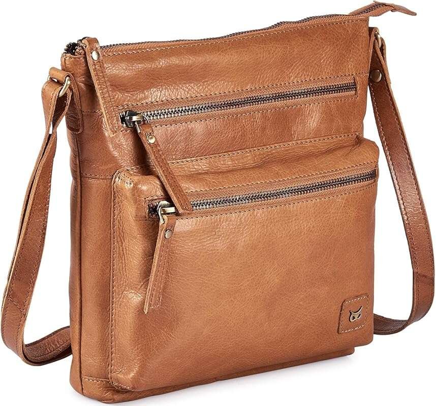 Vintage Small Leather Crossbody Bags for Women - Travel Sling Purses &