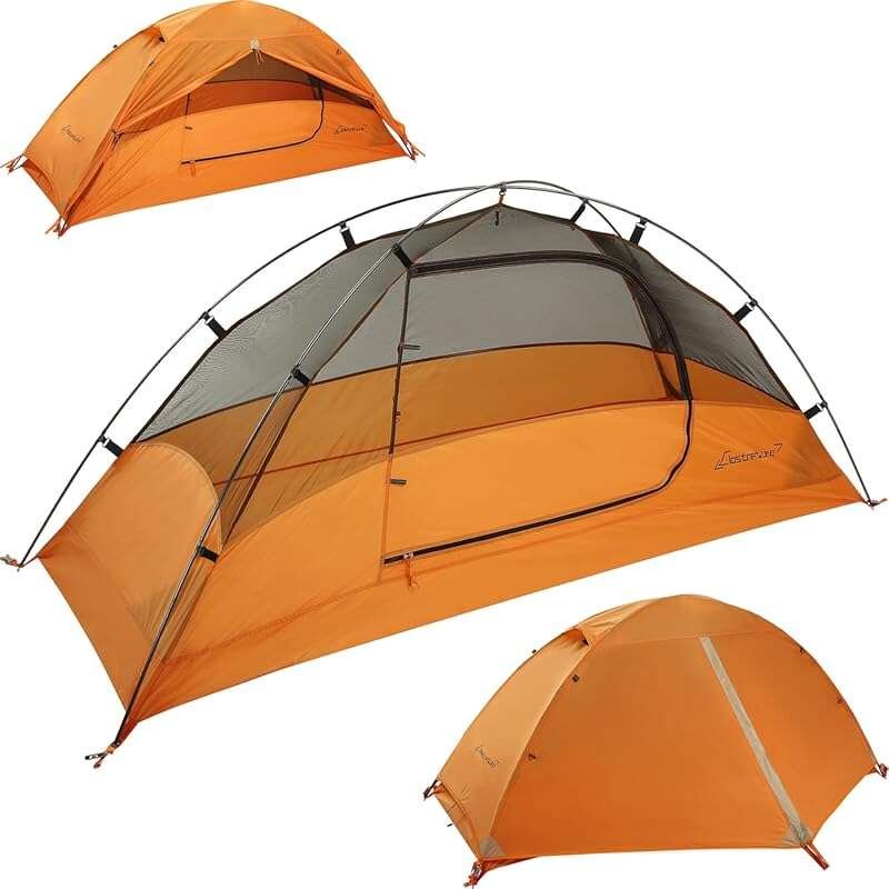 Clostnature Lightweight Waterproof Tent for 1-4 Person Backpacking and