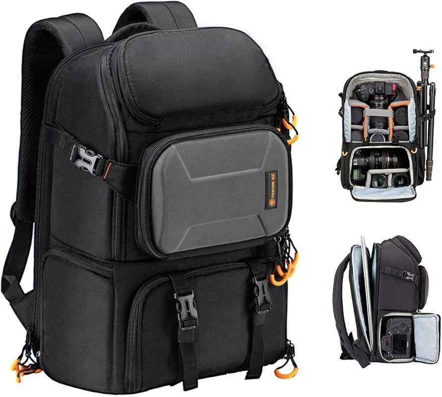 TARION Large Professional Camera Backpack - Waterproof, Laptop Compart