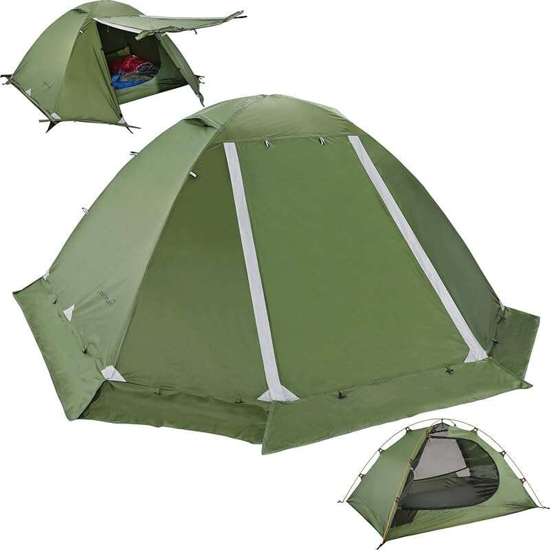 Clostnature 4-Season Ultralight Waterproof 1-2 Person Backpacking Tent