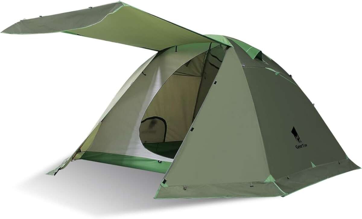 GEERTOP 4-Person Waterproof Double-Layer Tent – Easy Setup for Camping