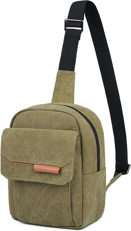 TULLIO Lightweight Small Camera Sling Bag, Waterproof with Rain Cover 