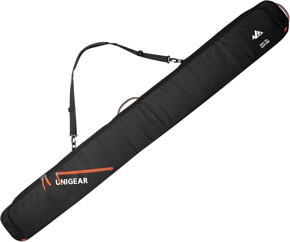 Unigear 360° Padded Ski Bag for Air Travel, Water-Resistant and Durable up to 192cm