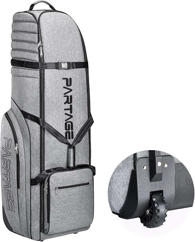 Partage Golf Travel Bag with Wheels - Heavy Duty 900D Oxford Case for 