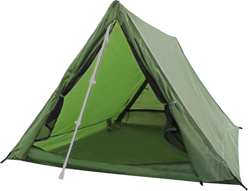 Ultralight 2-Person Trekking Pole Tent - Waterproof A-Frame Backpackin