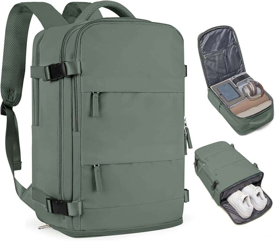 Coofay Airline Approved Waterproof Travel Backpack for Men and Women, Ideal for Hiking and Day Trips