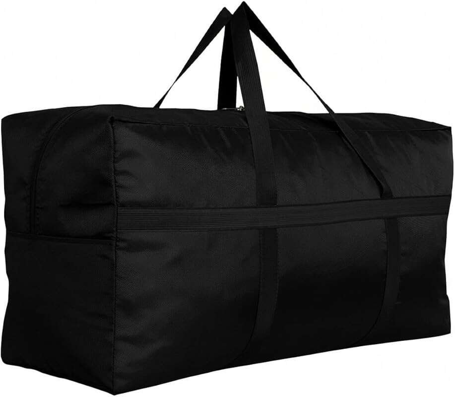 DoYiKe Extra Large Foldable Duffle Bag with Zippers and Handles, Perfect for Travel