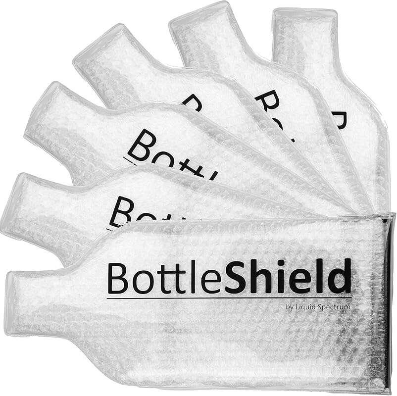 Liquid Spectrum Reusable Wine Protector Bags, 6-Pack Unbreakable Leak 