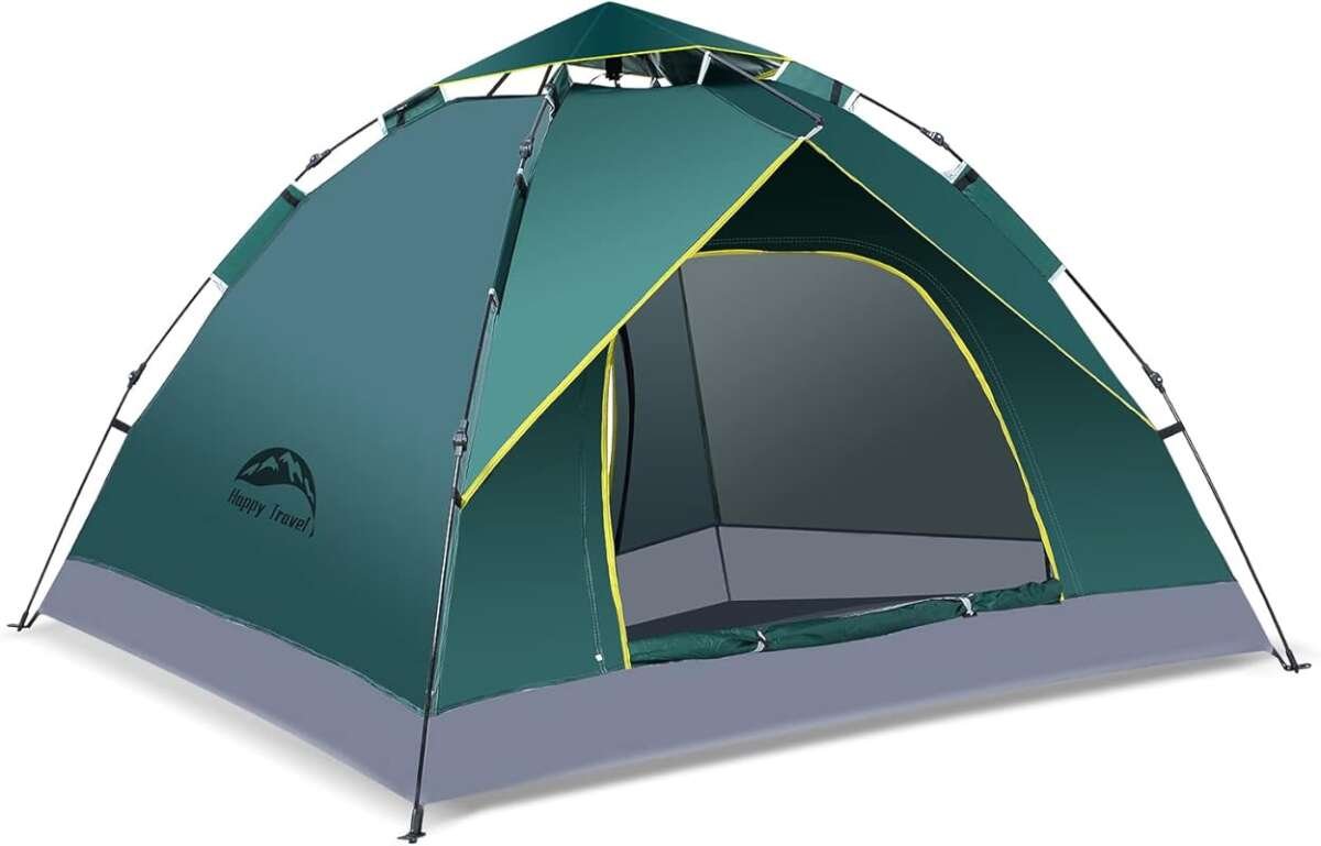 Happy Travel Instant Family Tent, Portable Windproof Dome, Waterproof,