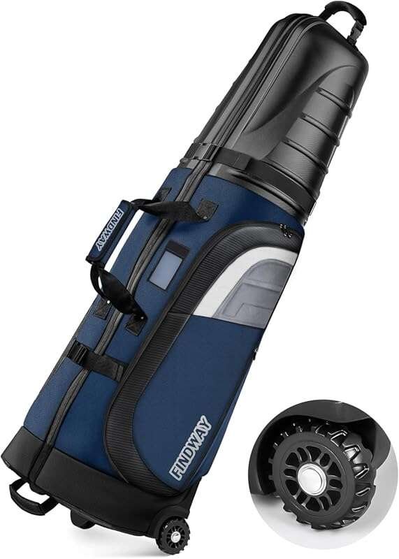 findway Golf Travel Bag for Airlines: ABS Hard Case, Waterproof Fabric