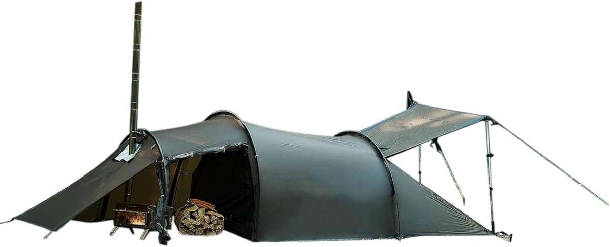Hot Tent with Stove Jack - 4 Season Waterproof Shelter for 1-4 People,