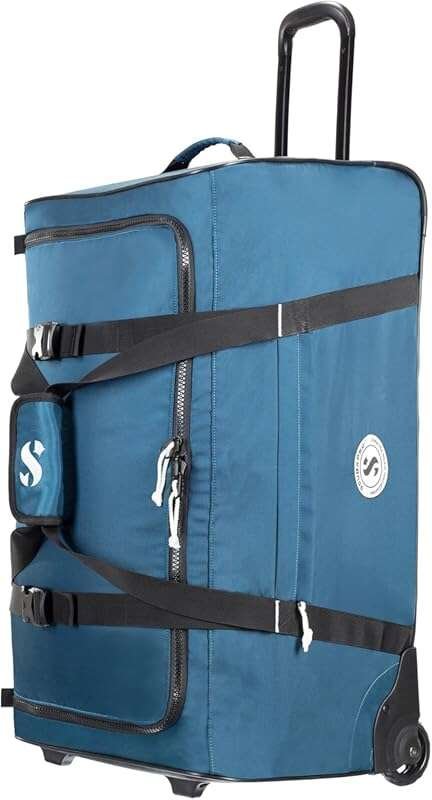 SCUBAPRO Sport 105 Wheeled Dive Bag with Telescopic Tow Handle and Carry Straps for Scuba Gear