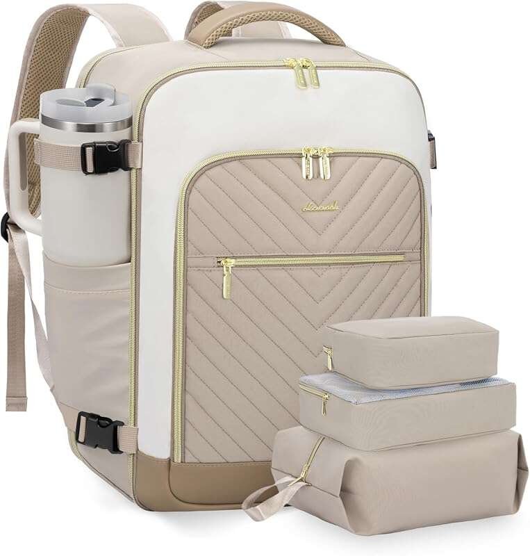 LOVEVOOK Large Travel Backpack: TSA-Approved 40L Waterproof Backpack w