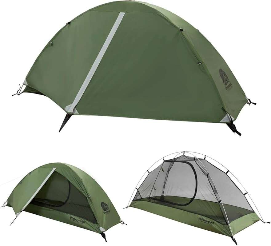Ultralight 1/2 Person Backpacking Tent - Waterproof, Easy Set Up, Comp