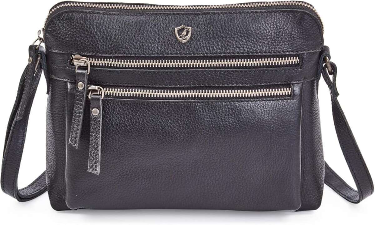Stylish Leather Crossbody Bag for Women - Small Genuine Nappa Purse wi