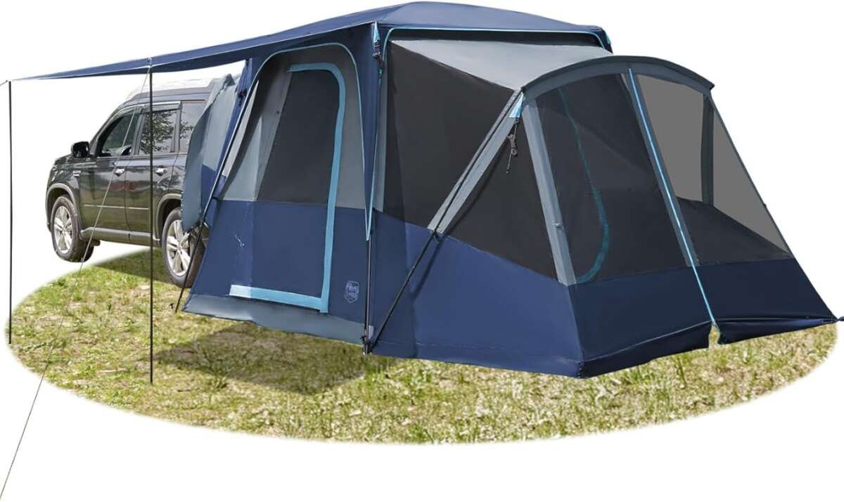 TIMBER RIDGE 5-9 Person SUV Tent with Screen Porch, Rainfly, and Porta