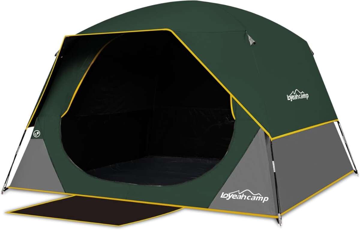 4/6 Person Blackout Tent: Easy Setup, Waterproof Family Dome with Rain