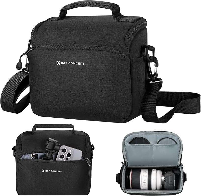 K&F CONCEPT Small Crossbody Camera Sling Bag - Compact, Cute Design fo