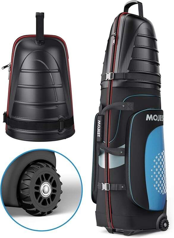 Heavy Duty Golf Travel Bag for Airlines: Hard Case Top, Lightweight, E