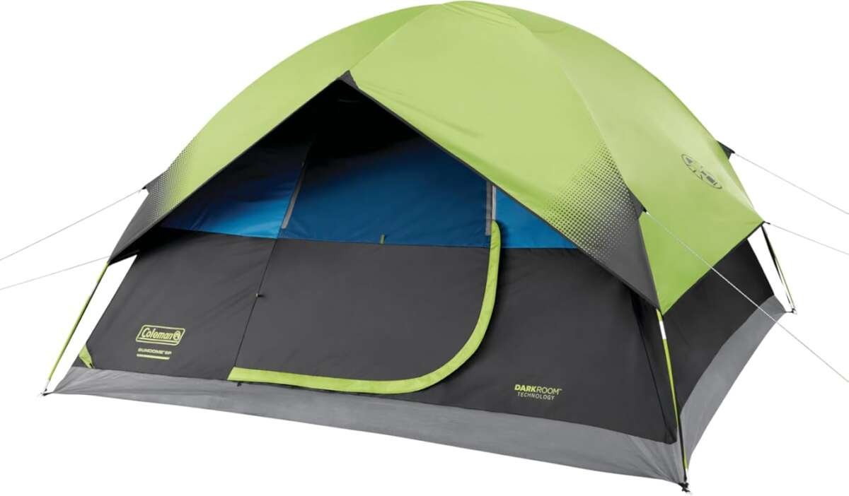 Coleman Sundome Dark Room Tent for 4-6 People, Blocks Sunlight, Weather