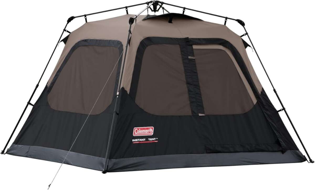Coleman Instant Tent 4-10 Person, 1-Minute Setup, Pre-Attached Poles &