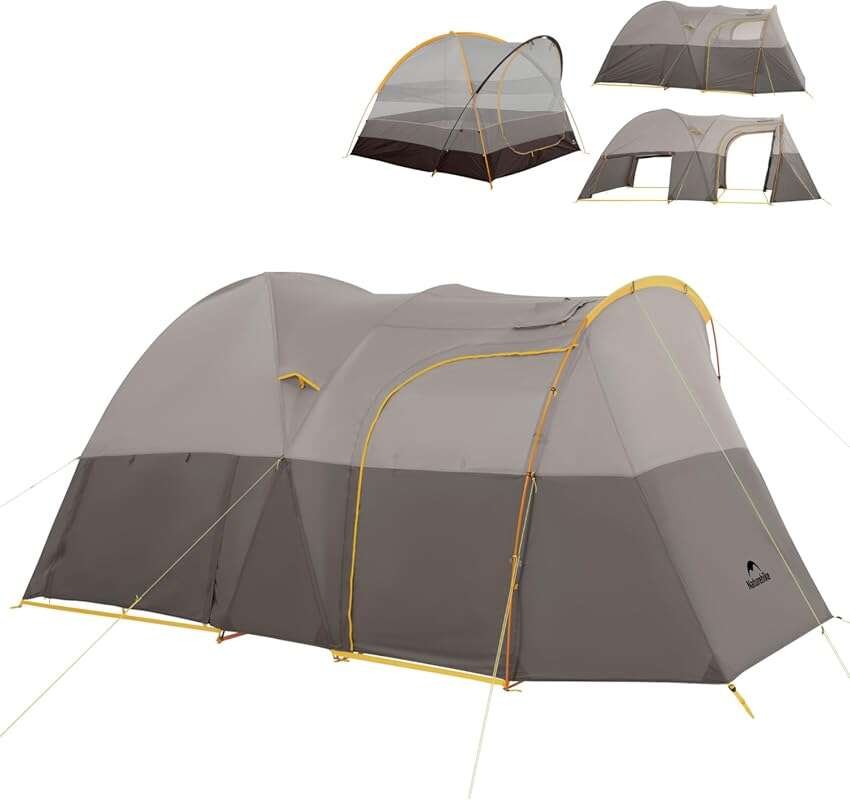 Naturehike KOTA Double Layer Waterproof Family Tent with Vestibules &