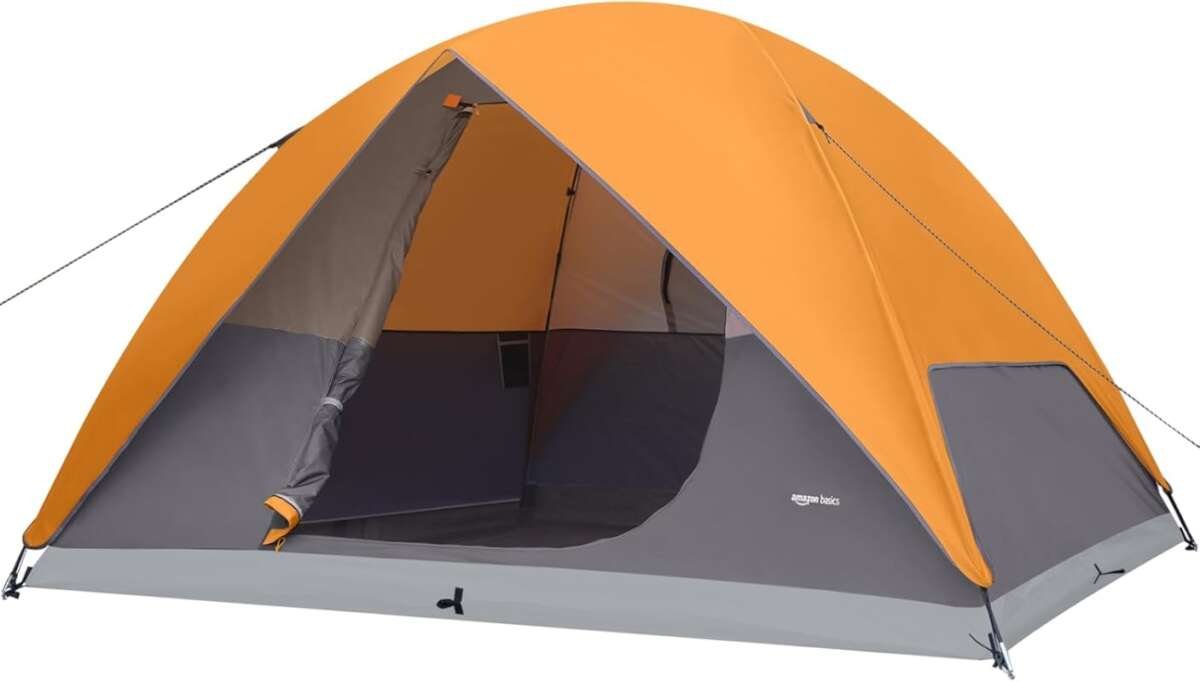 Amazon Basics 3-Season Dome Camping Tent with Rainfly