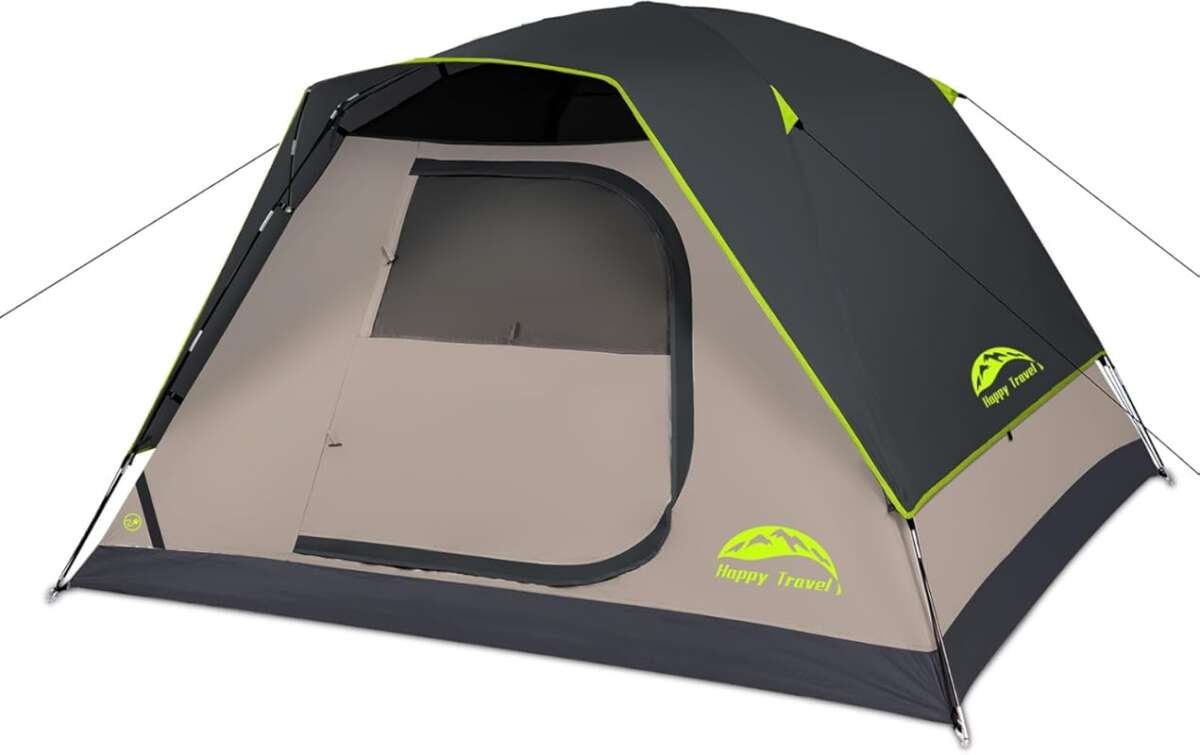 Family Dome Tent with Rainfly & Extra Headroom for 4/6 People