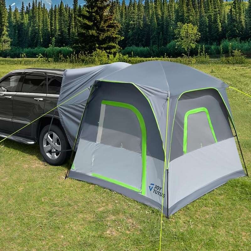 JOYTUTUS SUV Tent for Camping, 4-9 Person Capacity with Double Door De