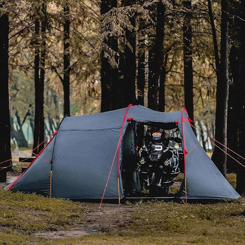 Waterproof 2 Person Motorcycle Storage Tent for Backpacking & Hiking,