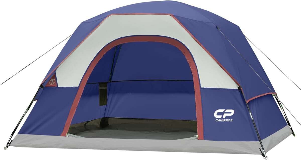 CAMPROS CP Double-Layer Dome Tent 2/4/6 Person, Waterproof & Windproof