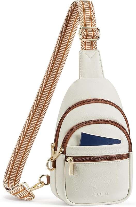 CHOLISS Anti-Theft RFID Sling Bag for Men and Women - Stylish Leather Crossbody Travel Purse