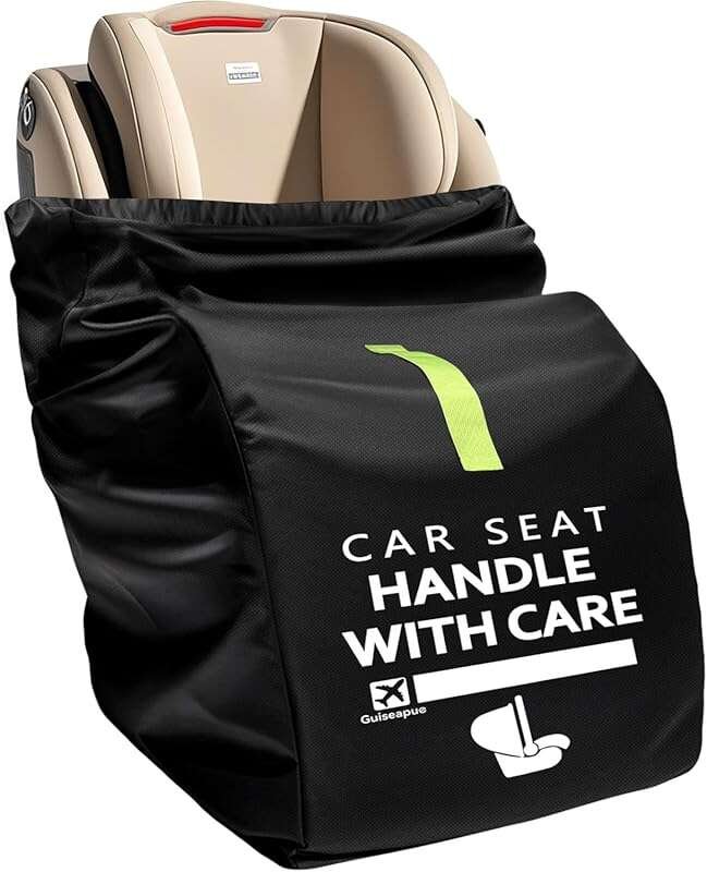Guiseapue Car Seat Travel Bag for Airplane, Fits All Car Seats & Boost