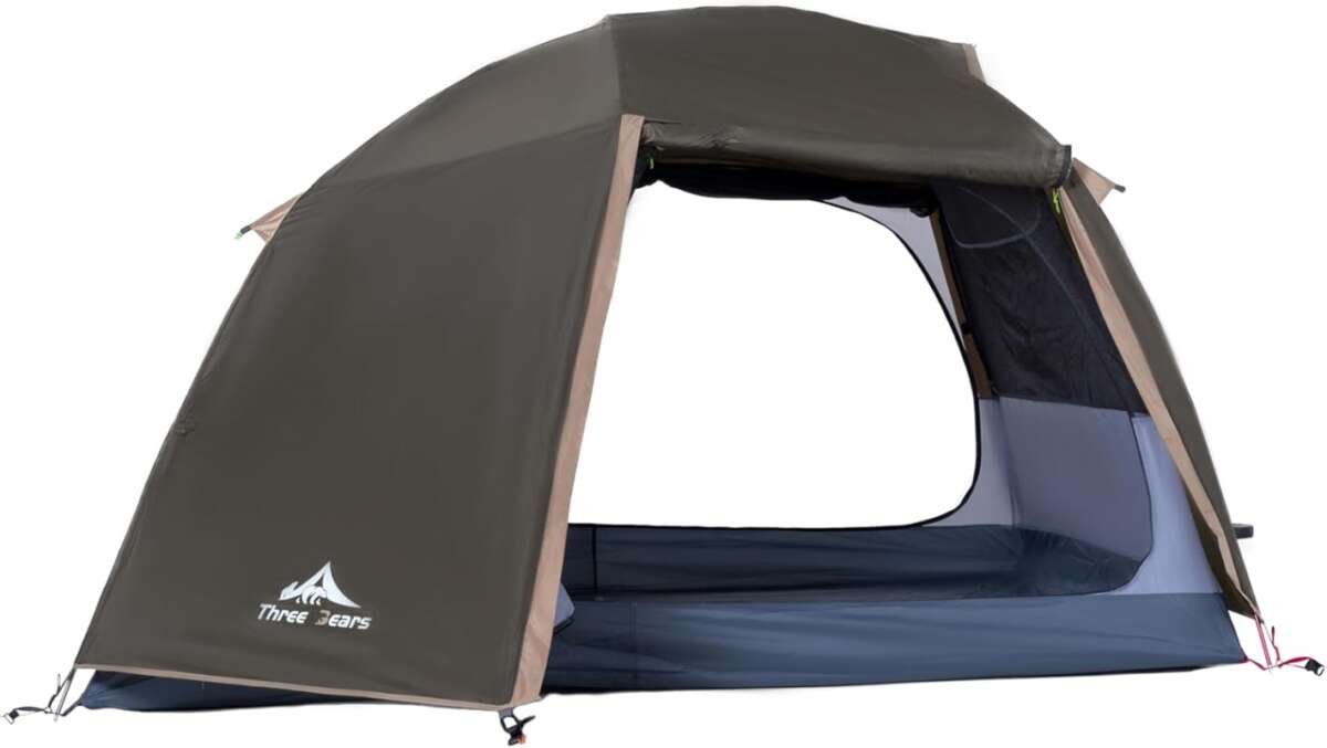 ThreeBears 4-Person Waterproof Backpacking Tent with Easy Setup for Fa
