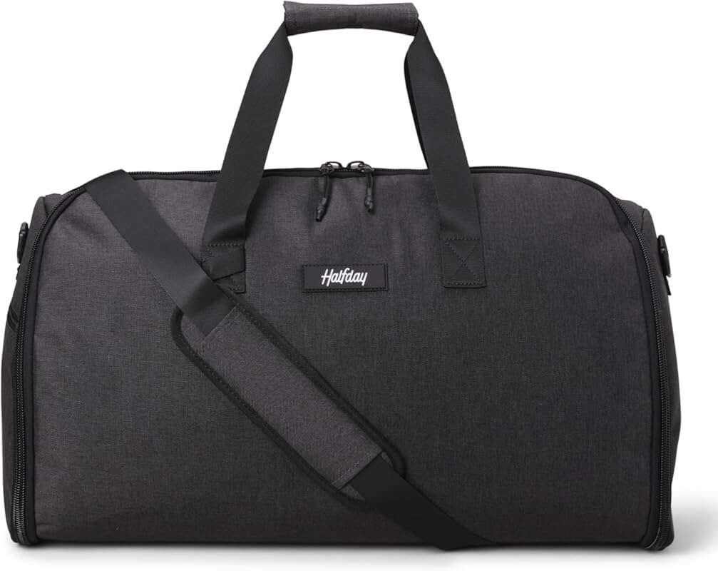 Halfday 45L Convertible 2-in-1 Garment Duffel Bag, Durable & Water-Res