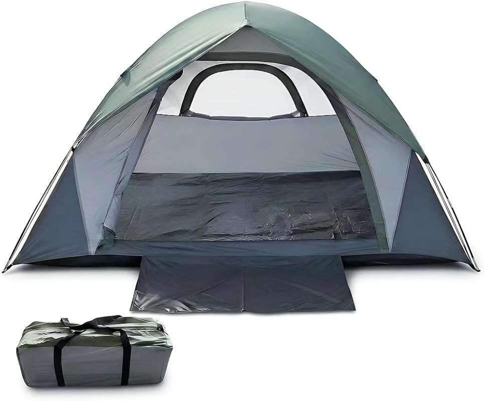 XL Waterproof Double Layer Dome Camping Tent for 1-4 People, Removable
