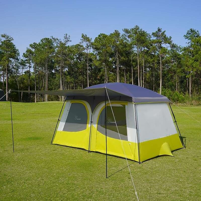 Vidalido 3-4 Person Camping Tent: Weather Resistant, Easy Setup with E