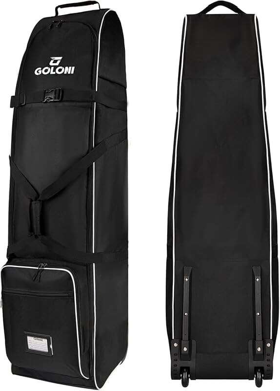 Goloni Heavy Duty Golf Travel Bag with Wheels - Water-Resistant, Porta