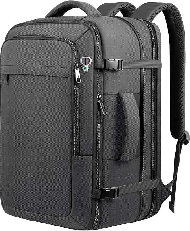 Extra Large Carry-On Backpack – 40L-50L, Expandable, TSA Approved, Fit