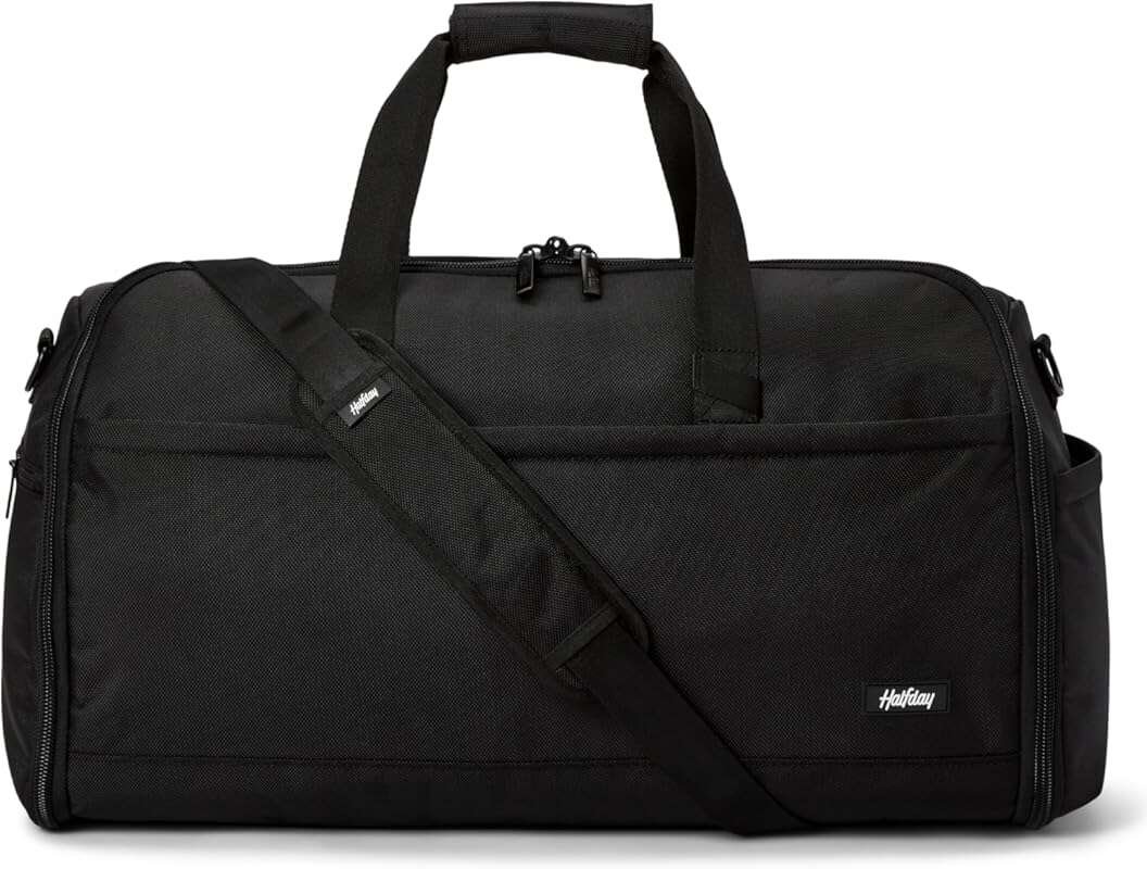 Halfday 45L Premium Garment Duffel Bag with Wrinkle-Free Design, Shoe Pockets, and Water-Resistant Nylon