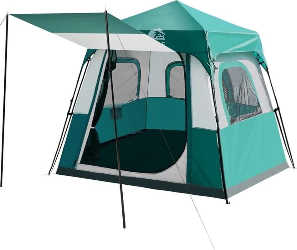 Hewolf Instant 4-6 Person Waterproof Pop-Up Camping Tent