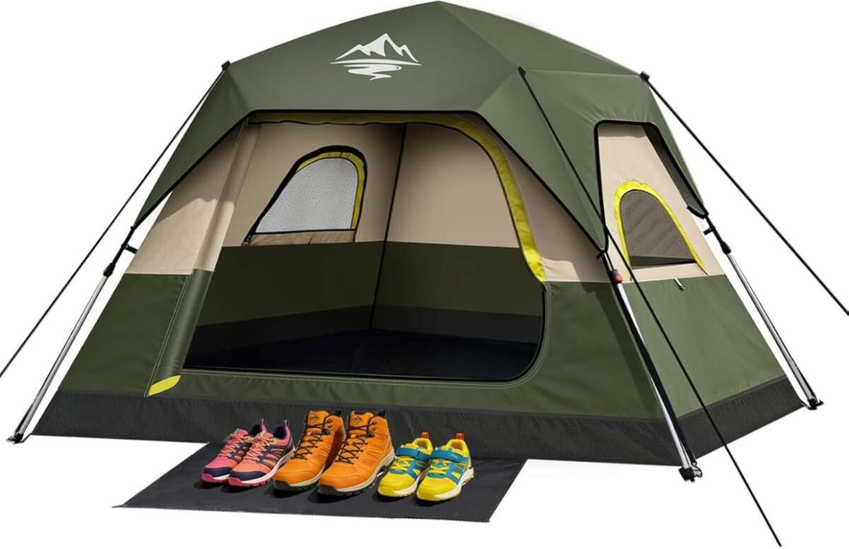 Instant Pop Up Camping Tent for 2-4 People – 40s Easy Setup, Waterproo