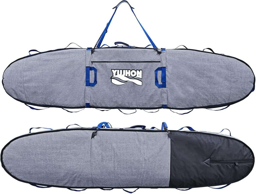 8ft Double Surfboard Travel Bag for 2 Boards with 10mm Padding and Roo