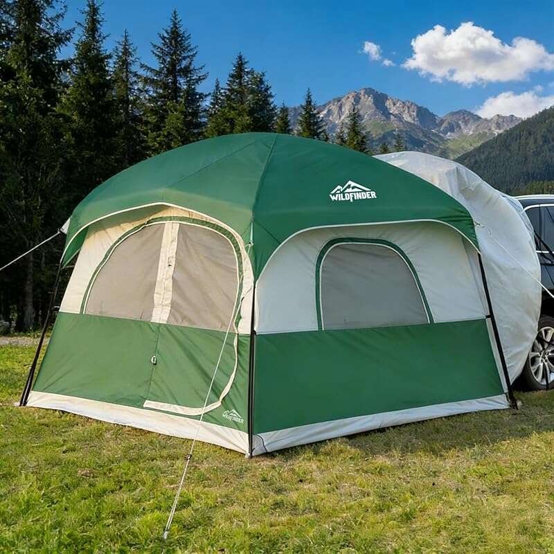 WildFinder 10x9ft Waterproof SUV Tent for Easy Setup Camping, Compatib