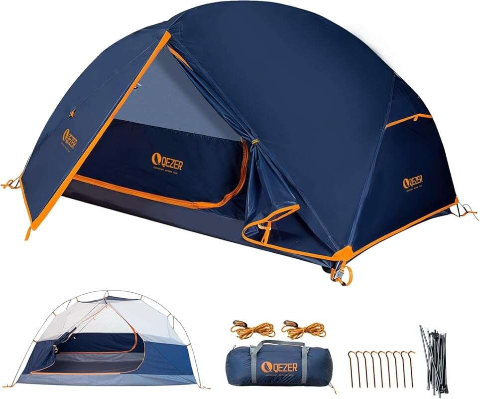 Ultralight Windproof Portable Camping Tent for 1-2 People, Easy Setup 