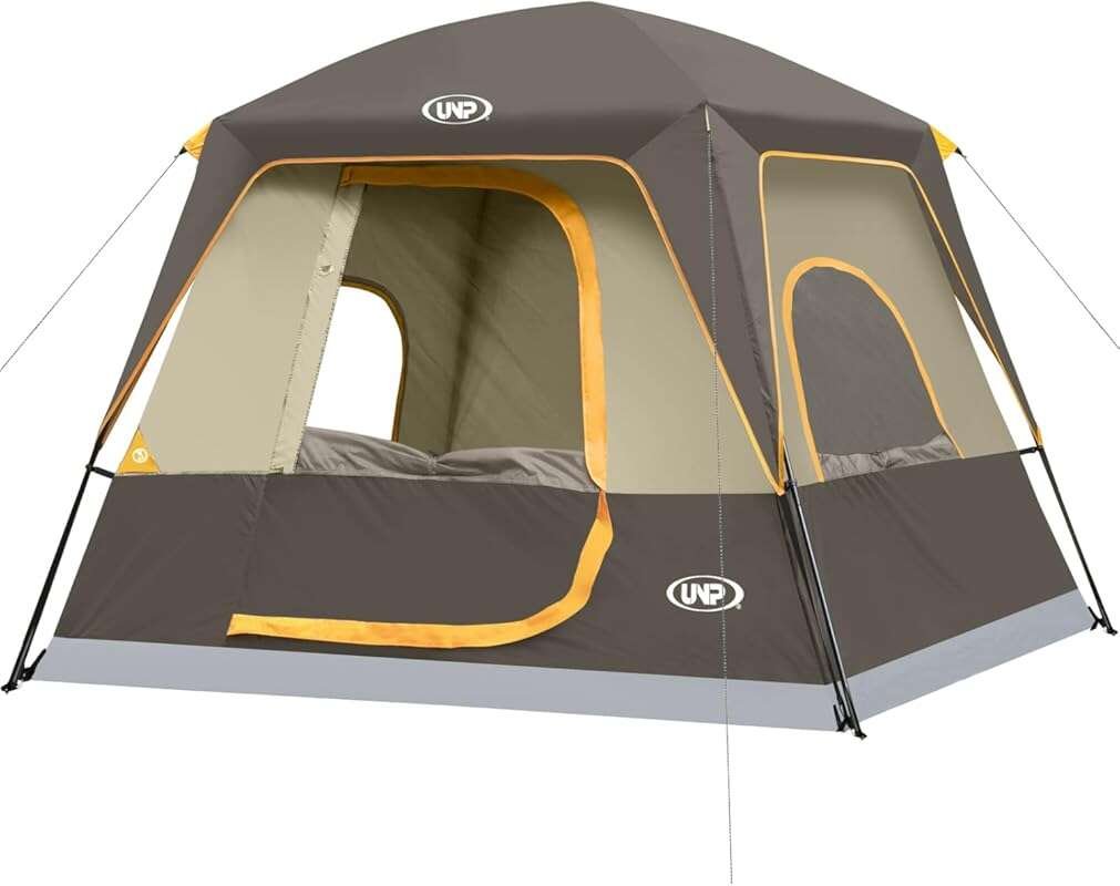 UNP 2/4/6/8 Person Portable Cabin Tent, Waterproof with Top Rainfly fo