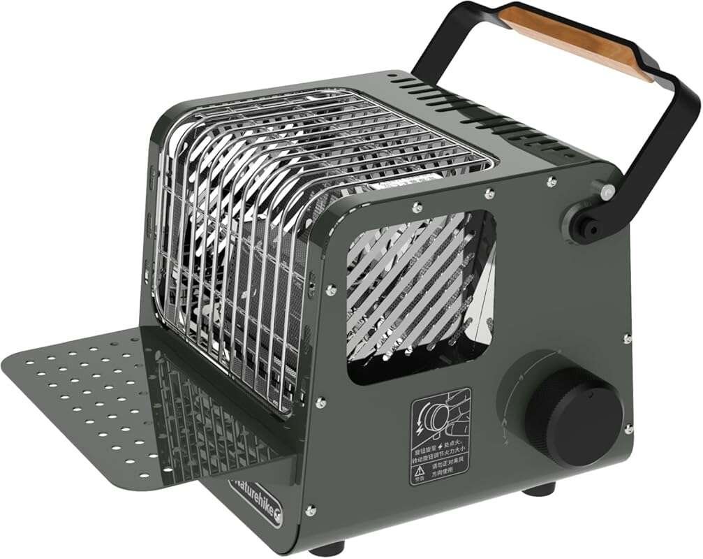 Naturehike 3-in-1 Portable Butane Camping Heater with Insulated Shelf